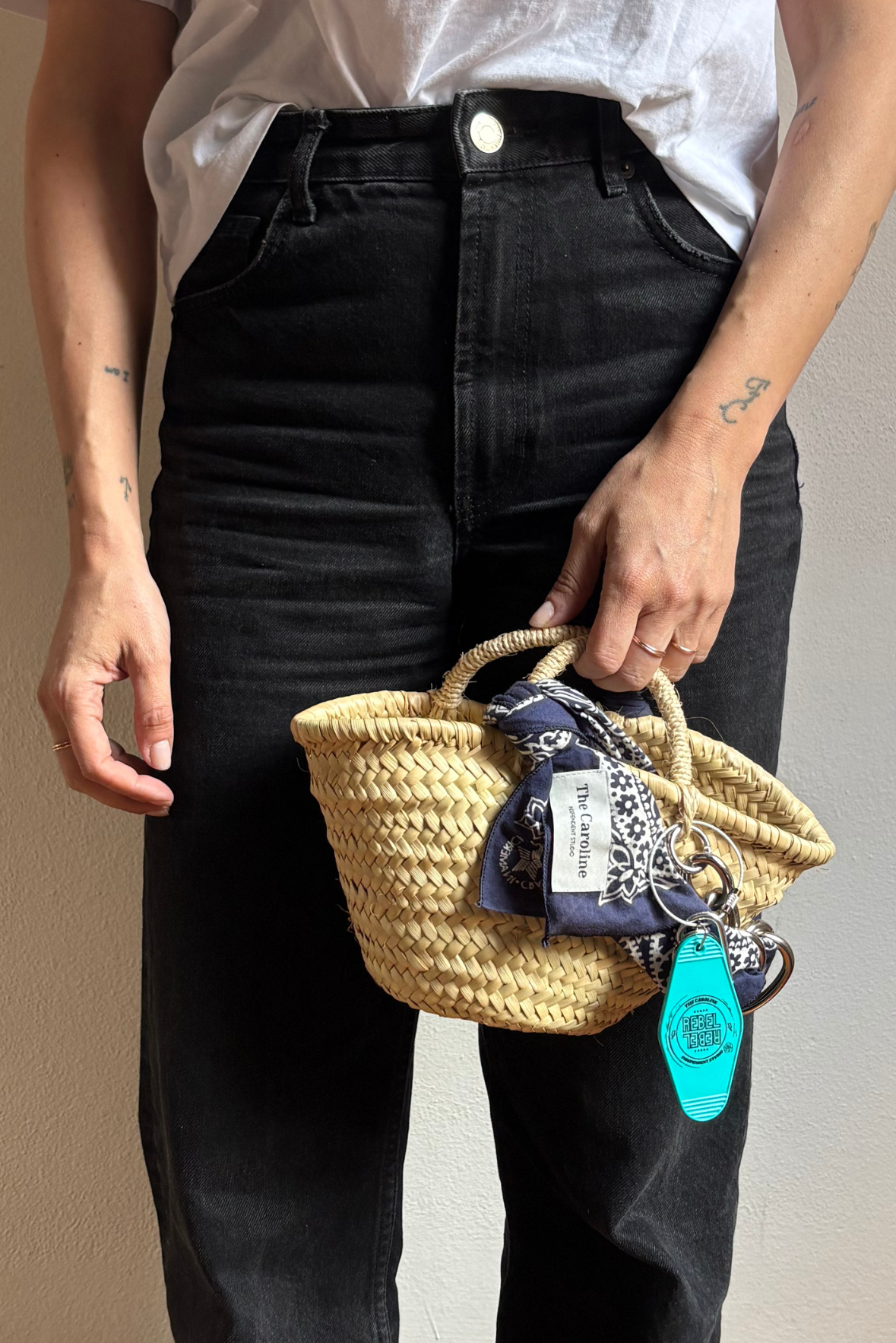 Mini bag paglia
