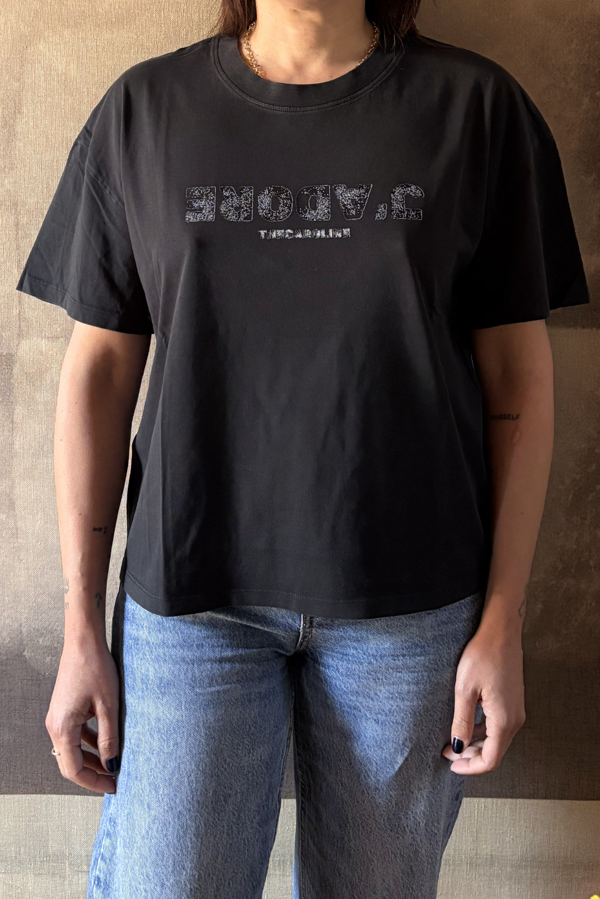 T-shirt  in cotone stampa J'ADORE