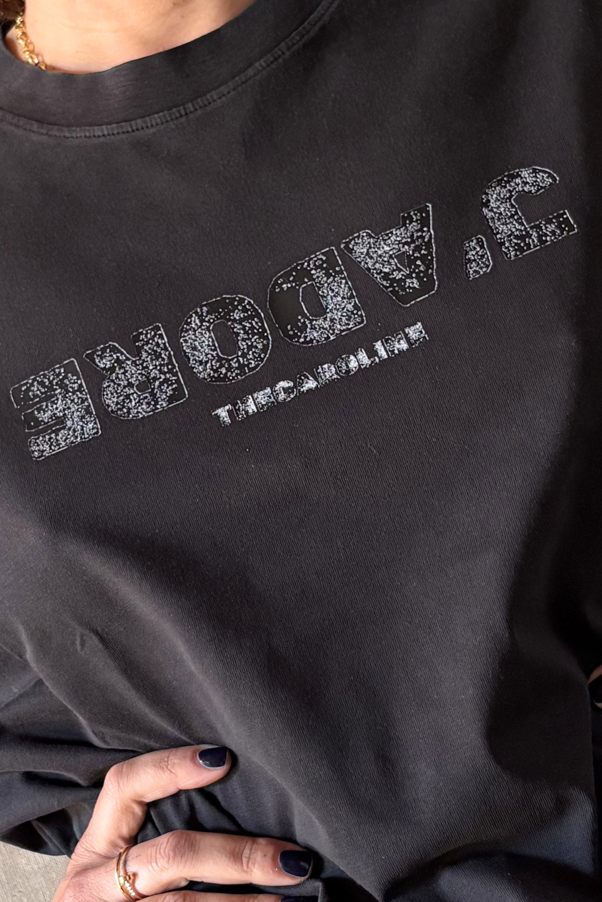 T-shirt  in cotone stampa J'ADORE