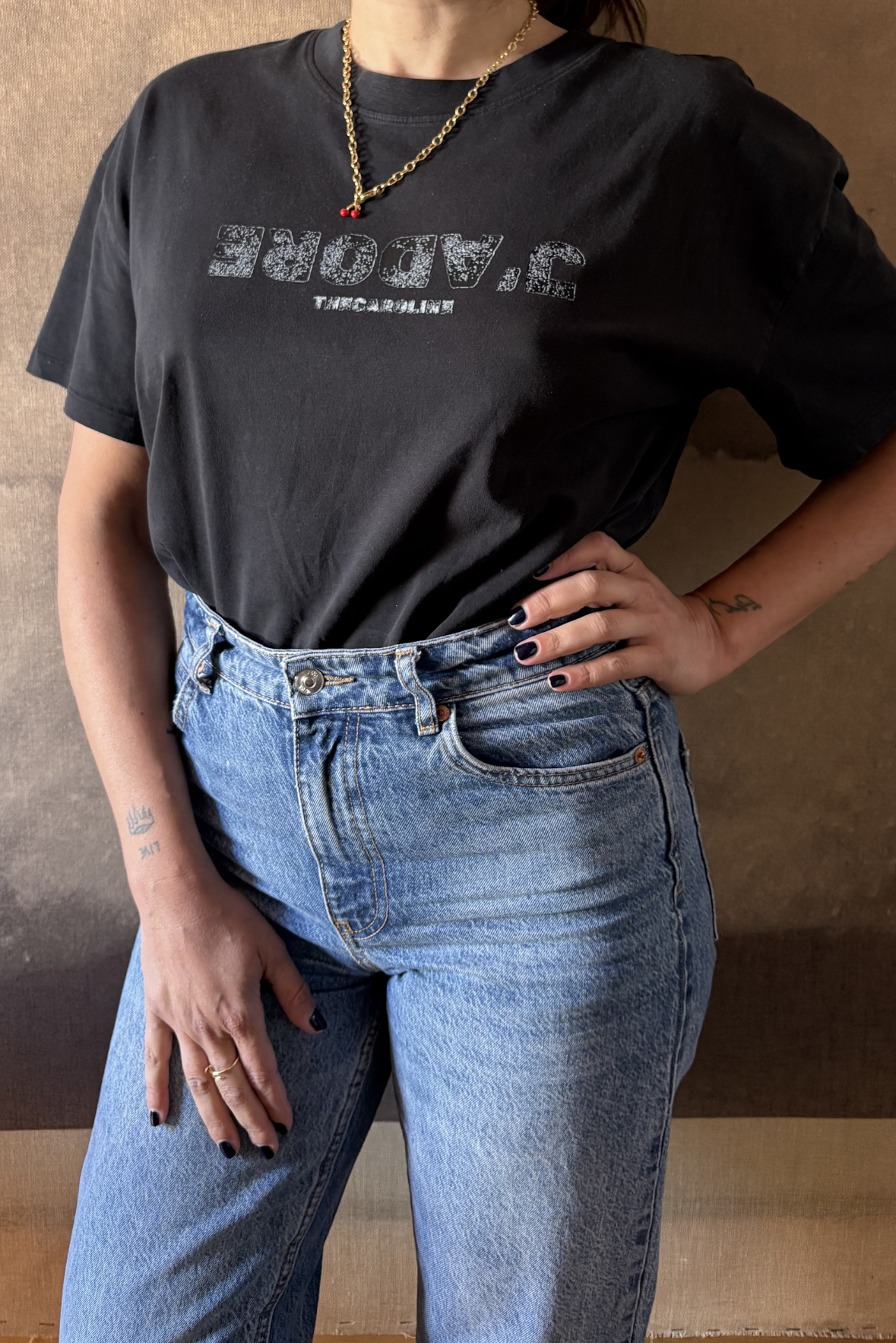 T-shirt  in cotone stampa J'ADORE