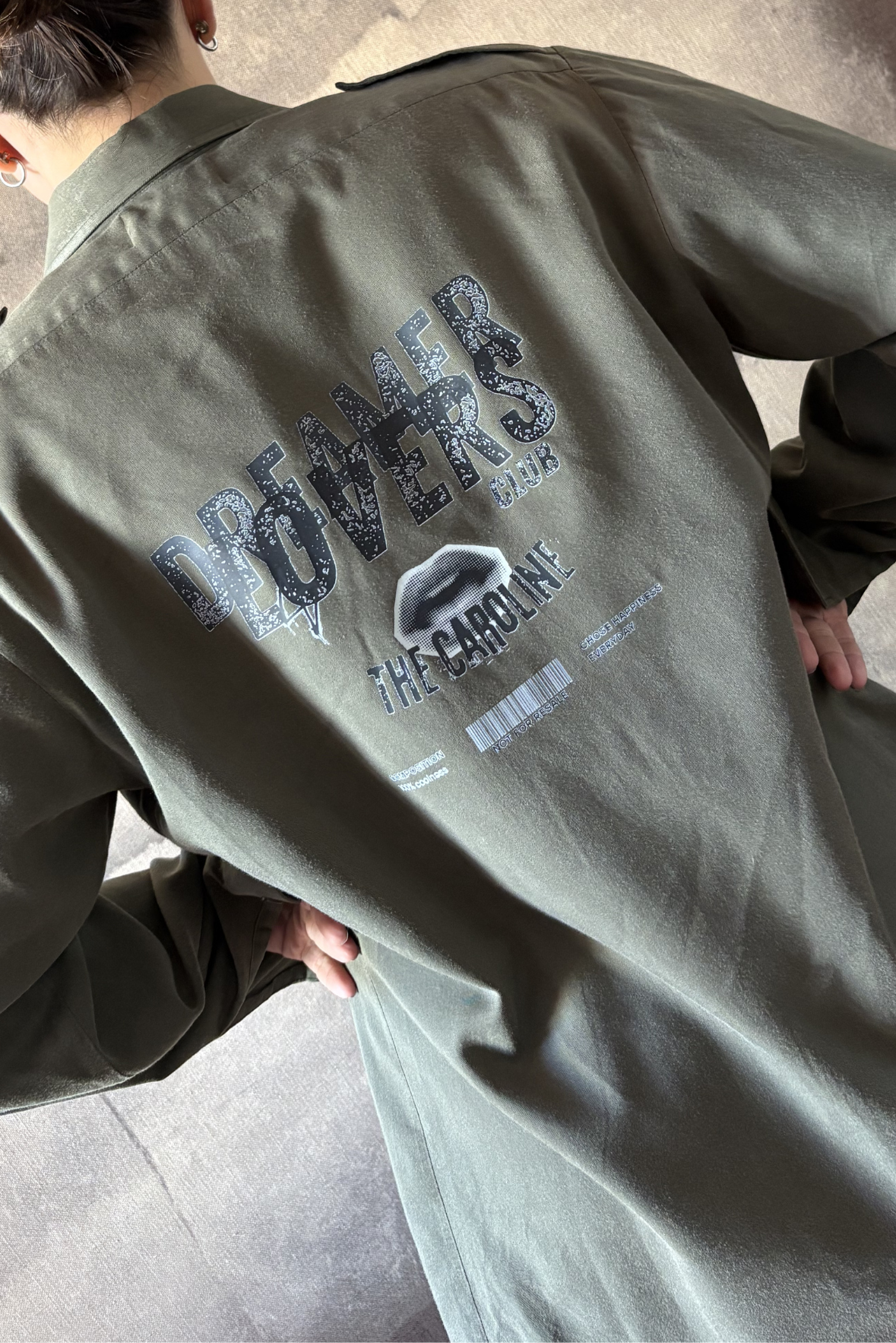 Camicia militare vintage con stampa DREAMER LOVERS